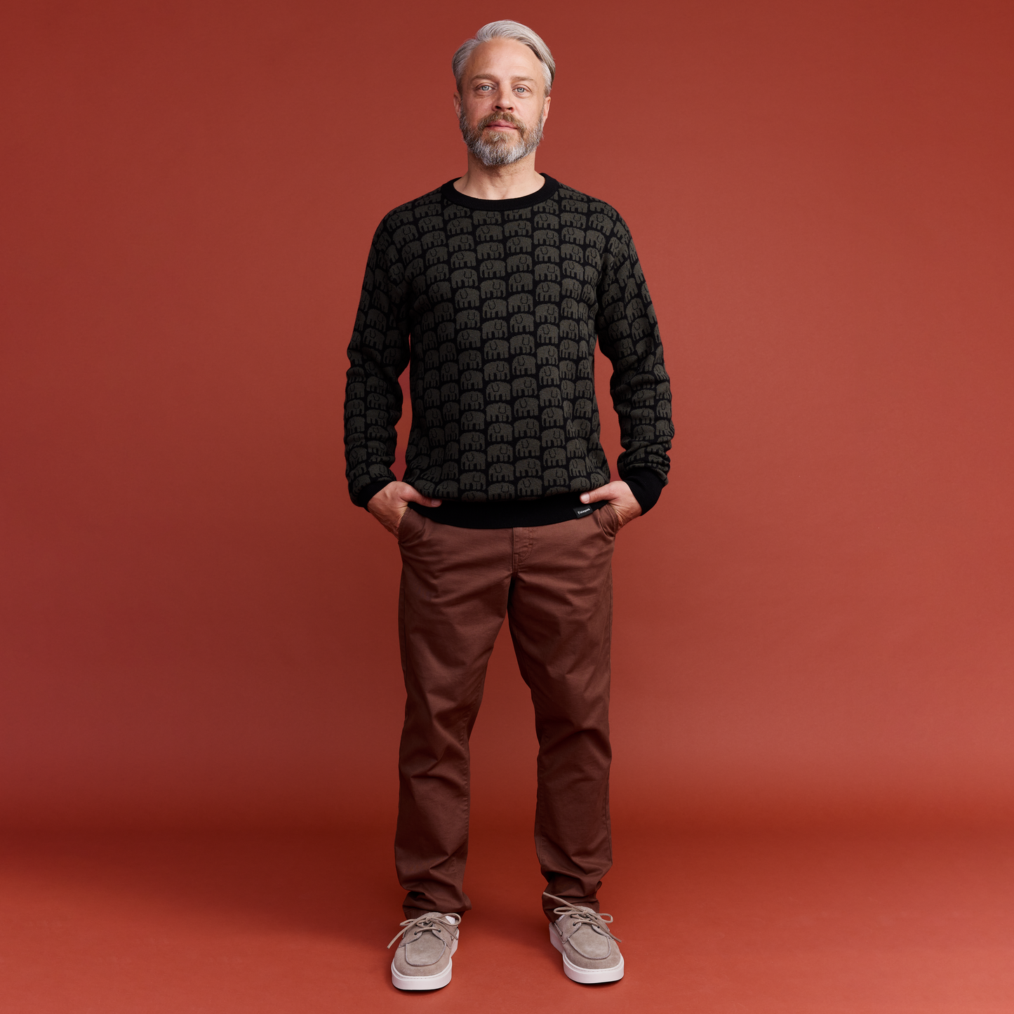 22709541005; Finlayson Elefantti Neule Tummanvihreä / XXL