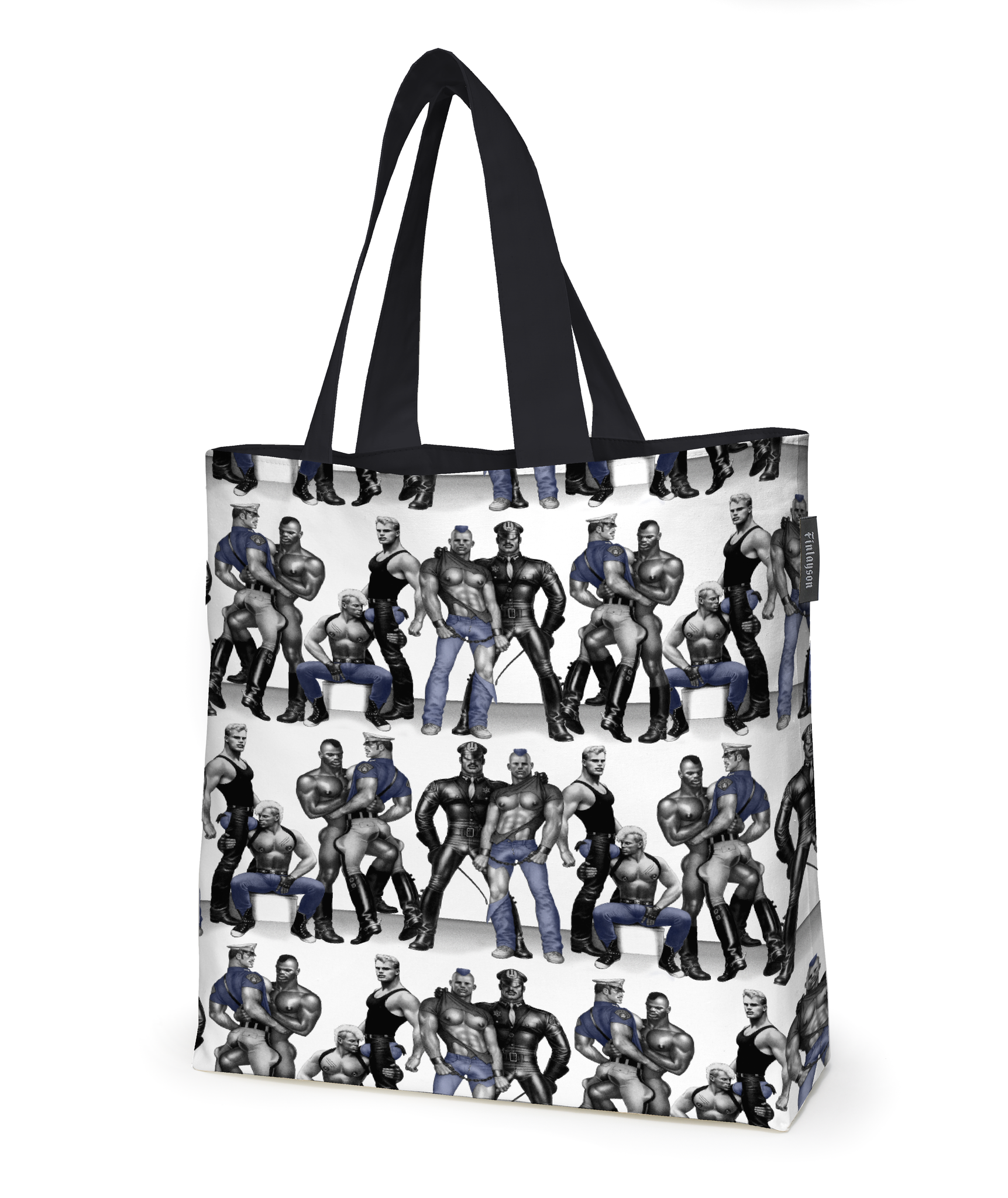 80221-4865-01-10; Finlayson Tom of Finland Blue Squad Kassi Musta / Sininen / 45x42 cm