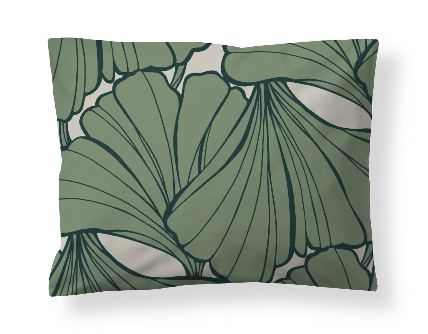 60138-5469-03-10; Finlayson Lilia Satiinityynyliina Vihreä / 50x60 cm