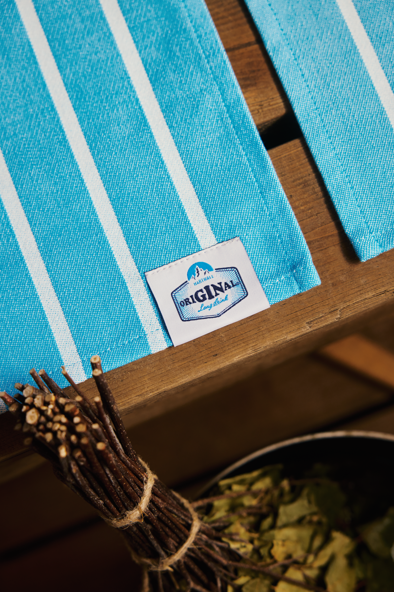 70101-5432-01-12_3; 70102-5432-01-06_3; Finlayson Long drink Laudeliina Turkoosi / 50x150 cm