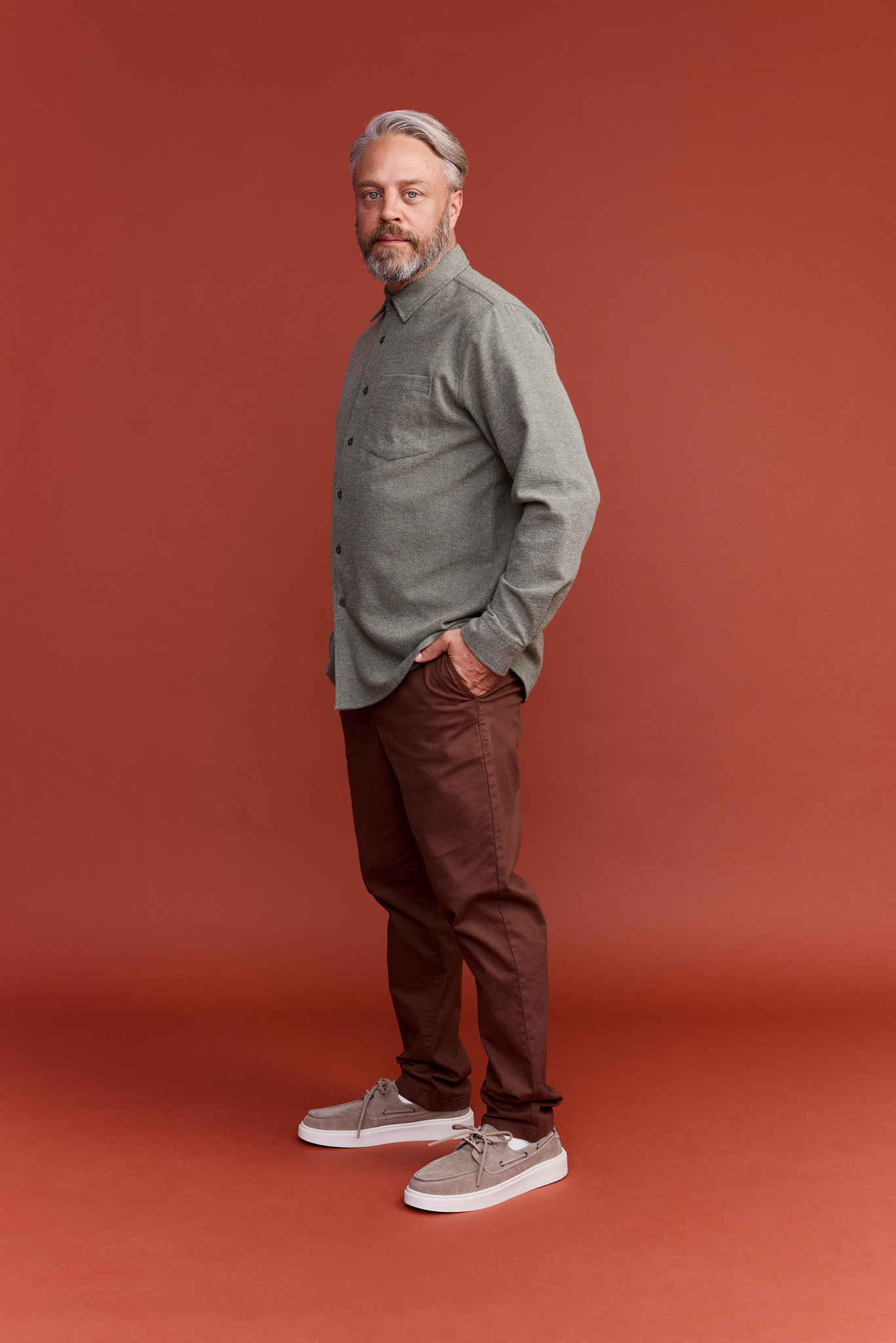22709774004_3; Finlayson Twill Kauluspaita Vihreä / XL