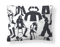 60138-5532-01-10; Finlayson ALMA Lovers Satiinityynyliina Mustavalkoinen / 50x60 cm