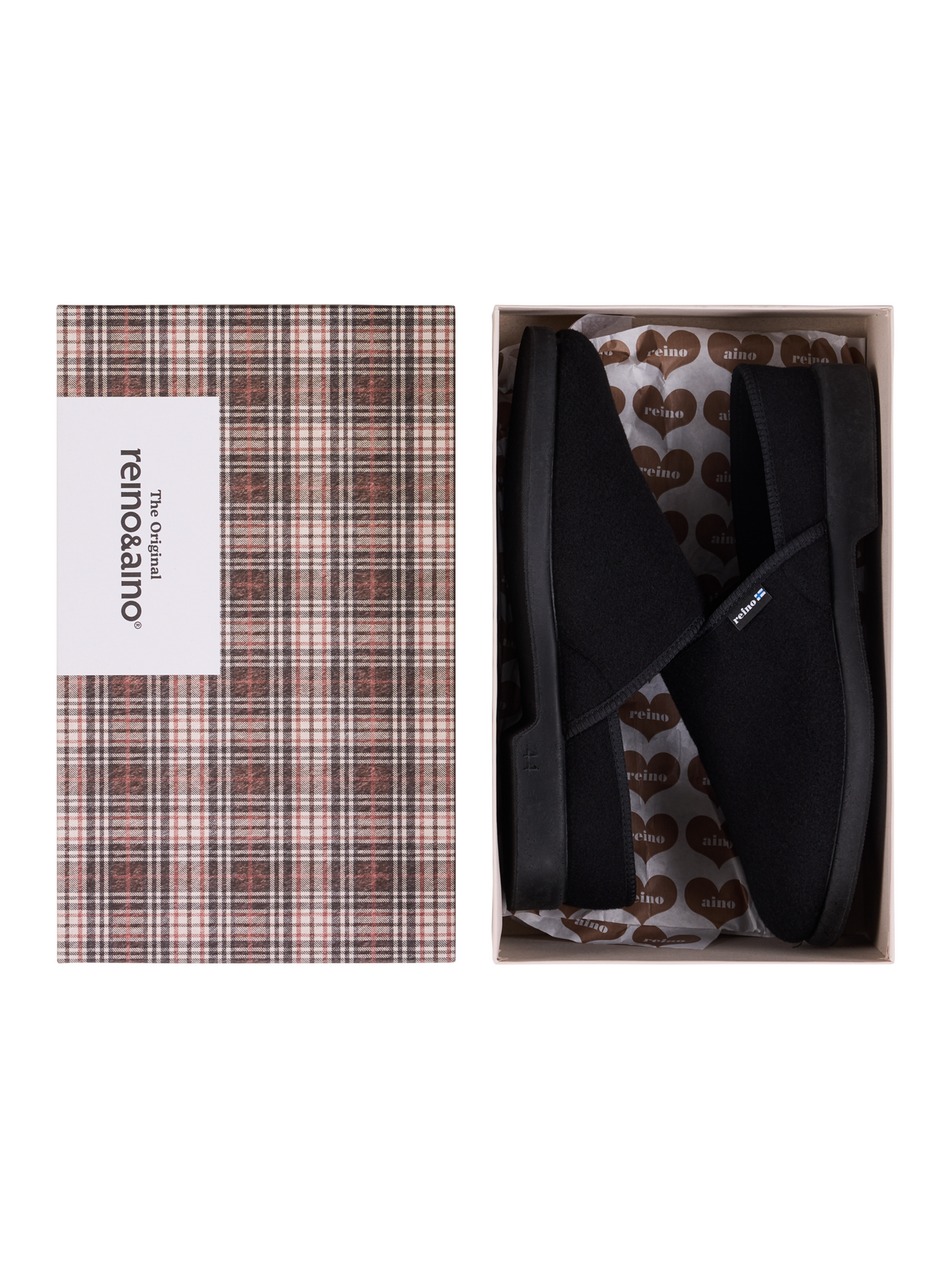 1002-03-44_2; Finlayson Reino Tohvelit Musta / 44