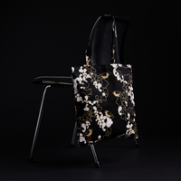 80221-4454-02-10; Finlayson Sopraano Kangaskassi Musta / Kulta / 36x42 cm