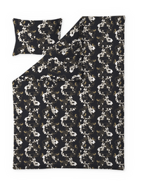 60712-4454-02-06; Finlayson Sopraano Satiinipussilakanasetti Musta / Kulta / 150x210 + 50x60 cm