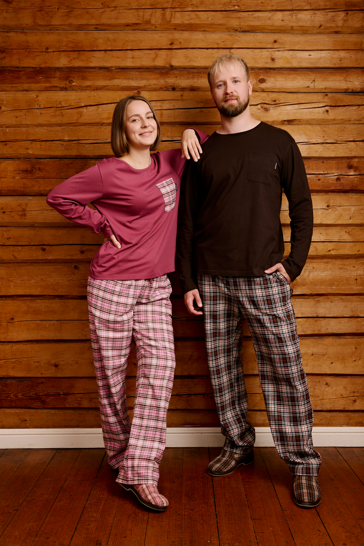 RW10002-431-XXL_6; RW10002-431-XL_6; RW10002-431-S_6; RW10002-431-M_6; RW10002-431-L_6; Finlayson Aino Pyjama Vaaleanpunainen / L
