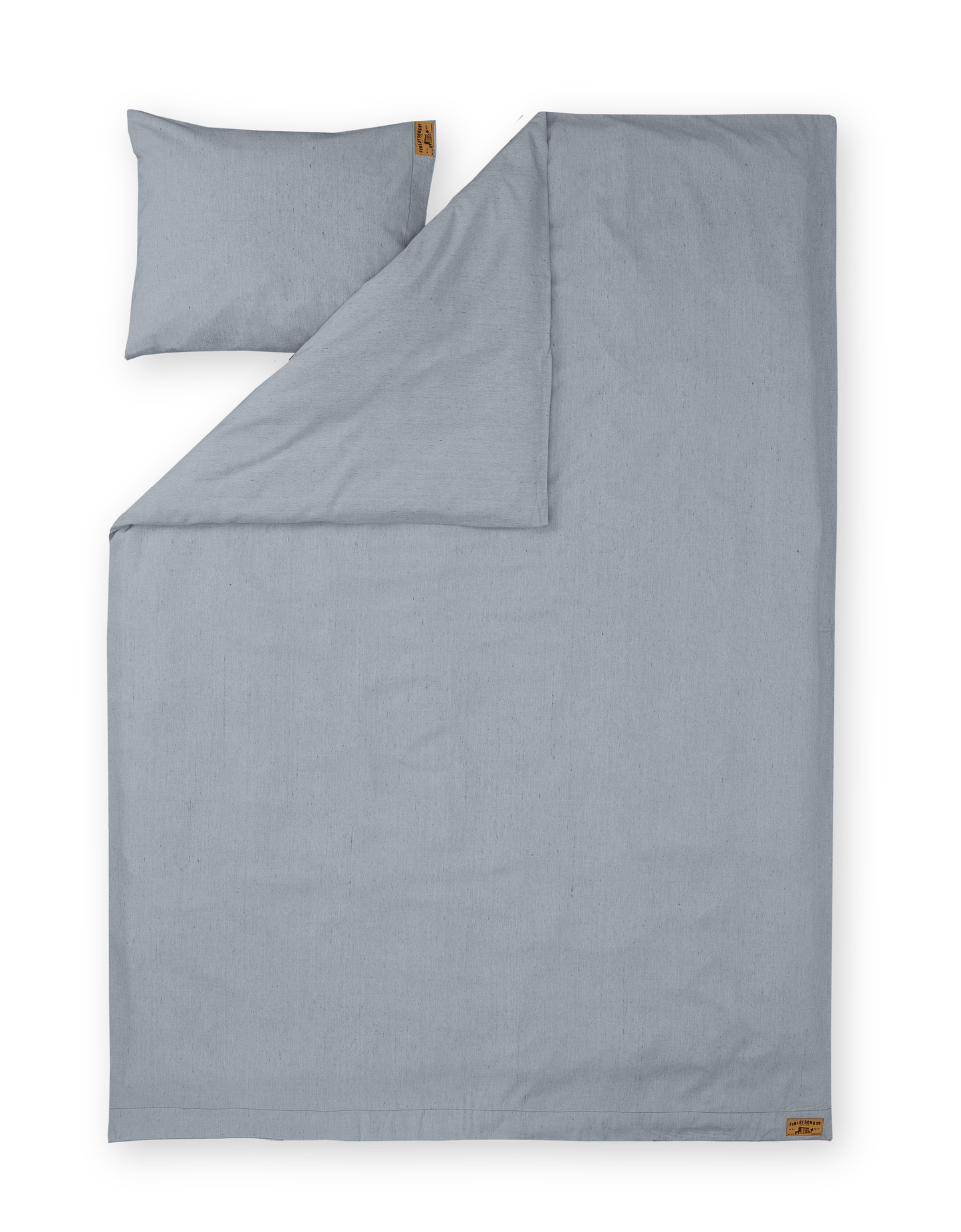 60790-0100-01-06; Finlayson - Kierrätetty Old Jeans pussilakanasetti Siniharmaa / 150x210 + 50x60 cm