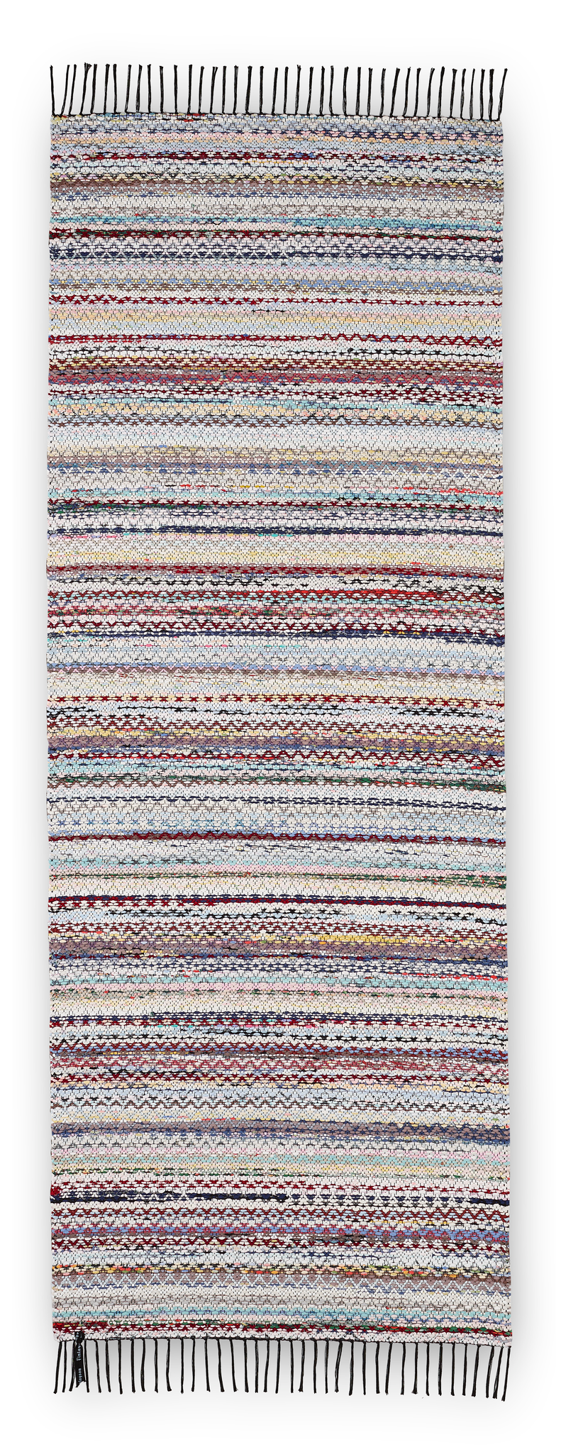 Finlayson - Kierrätetty Räsypala kierrätetty räsymatto Musta / Multi / 90x250 cm