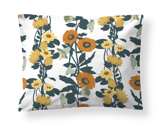 60136-5491-01-10; Finlayson Kaksin Tyynyliina Oranssi / Vihreä / 50x60 cm