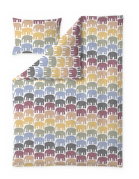 60652-4547-25-06; Finlayson Elefantti multi Pussilakanasetti Monivärinen / 150x210 + 50x60 cm