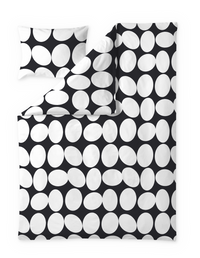 60652-4511-04-06; Finlayson Pop Pussilakanasetti Musta / 150x210 + 50x60 cm