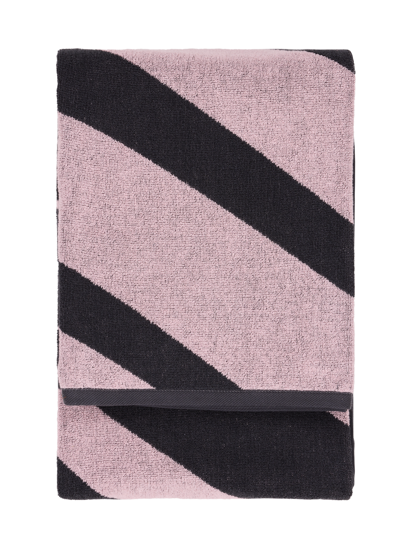 70570-4424-01-06; Finlayson Korret Kylpypyyhe Harmaa / Vaaleanpunainen / 90x180 cm