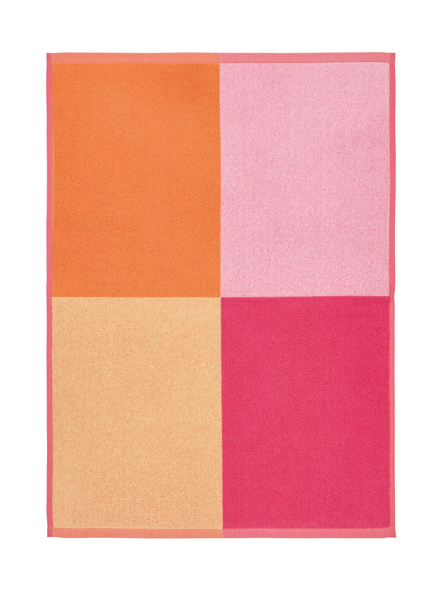 70553-1404-05-12_1; Finlayson Kiia Käsipyyhe Keltainen / Pinkki / 50x70 cm