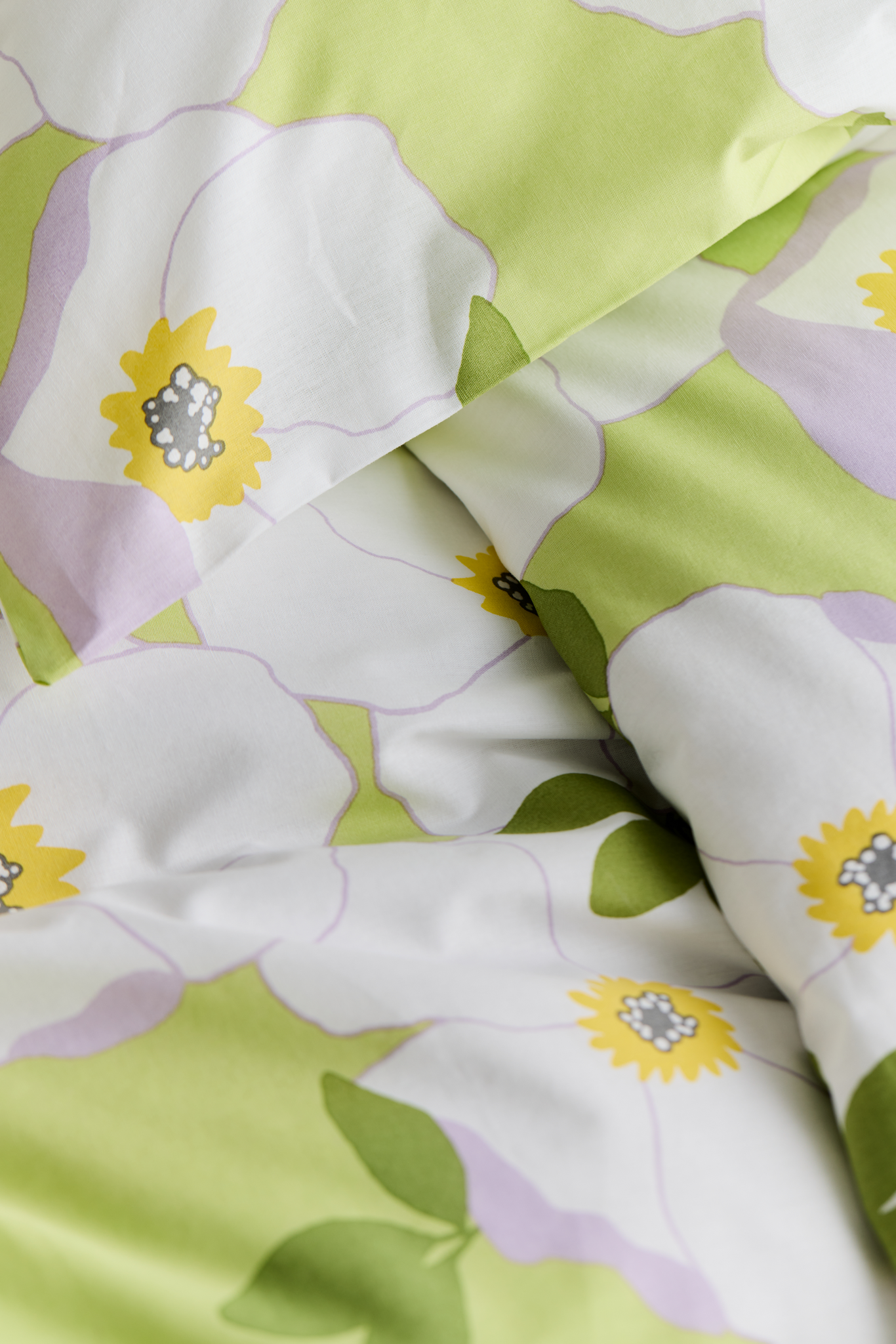 60652-5503-01-06_3; Finlayson Ruusa Pussilakanasetti Vaaleanvihreä / Vaaleanlila / 150x210 + 50x60 cm