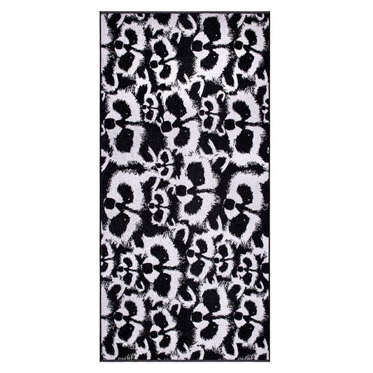 70556-4682-01-06; Finlayson Pesue pyyhe Musta / Valkoinen / 90x180 cm