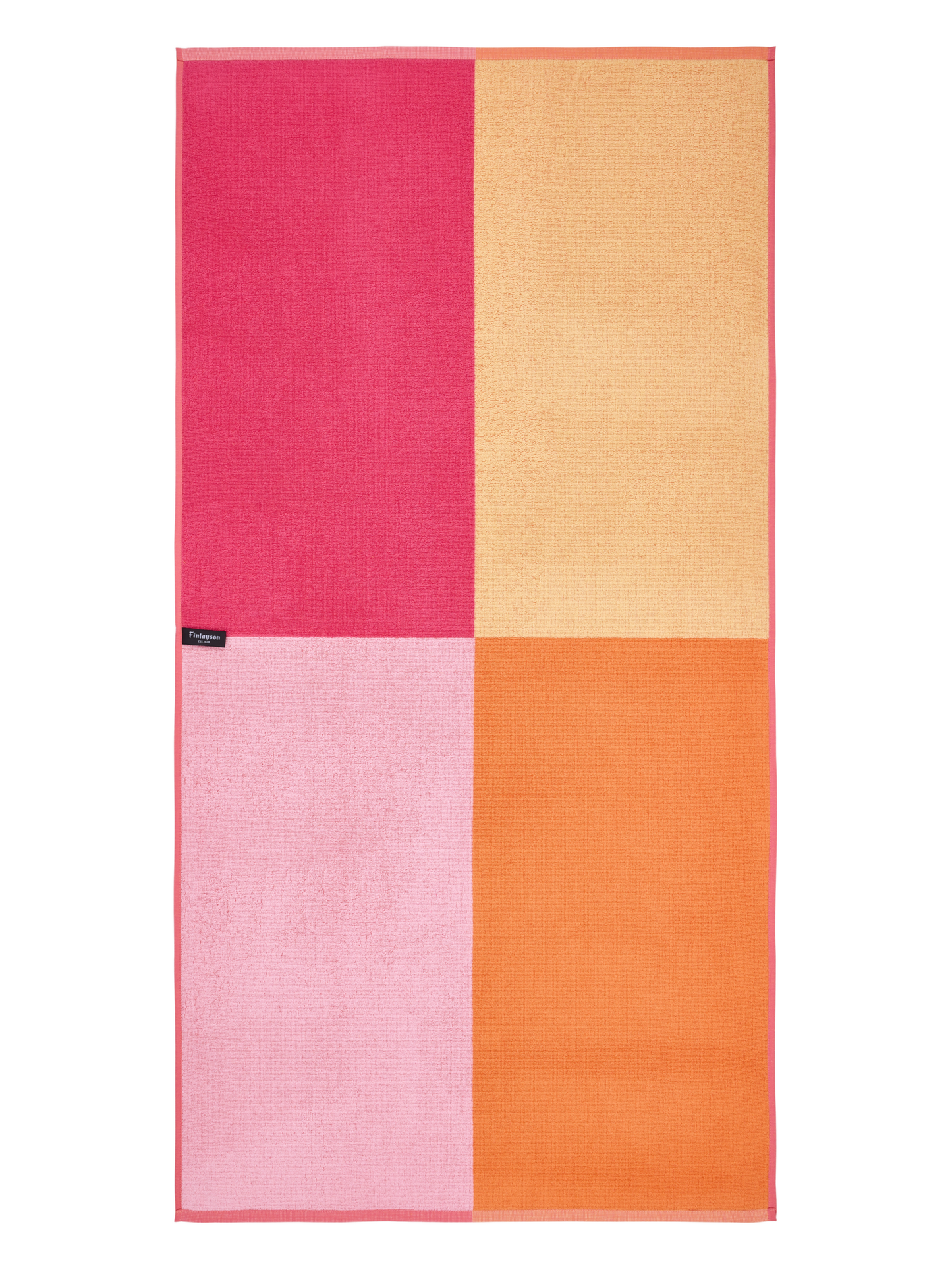 70554-1404-05-06_6; Finlayson Kiia Kylpypyyhe Keltainen / Pinkki / 70x140 cm