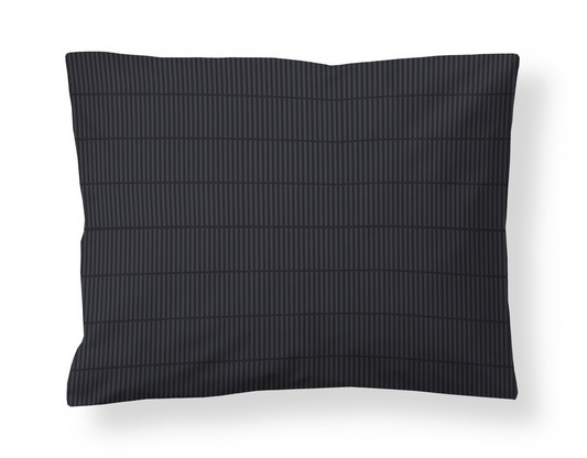 60138-4292-13-10; Finlayson Ruoko Satiinityynyliina Musta / Harmaa / 50x60 cm