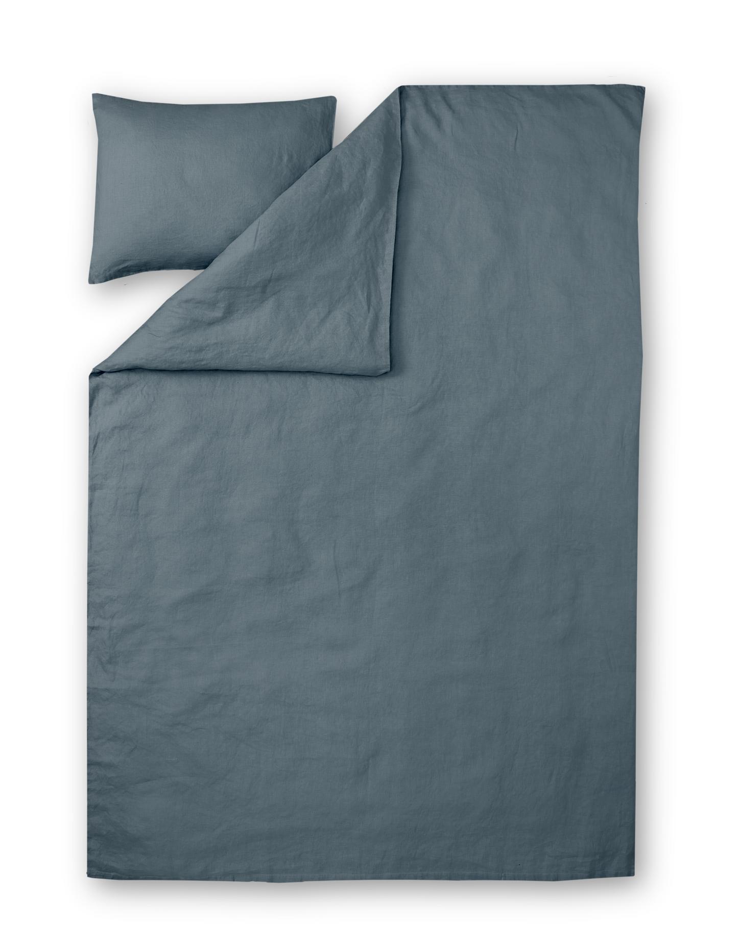 60760-0200-05-06; Finlayson Lino Pellava pussilakanasetti Siniharmaa / 150x210 + 50x60 cm