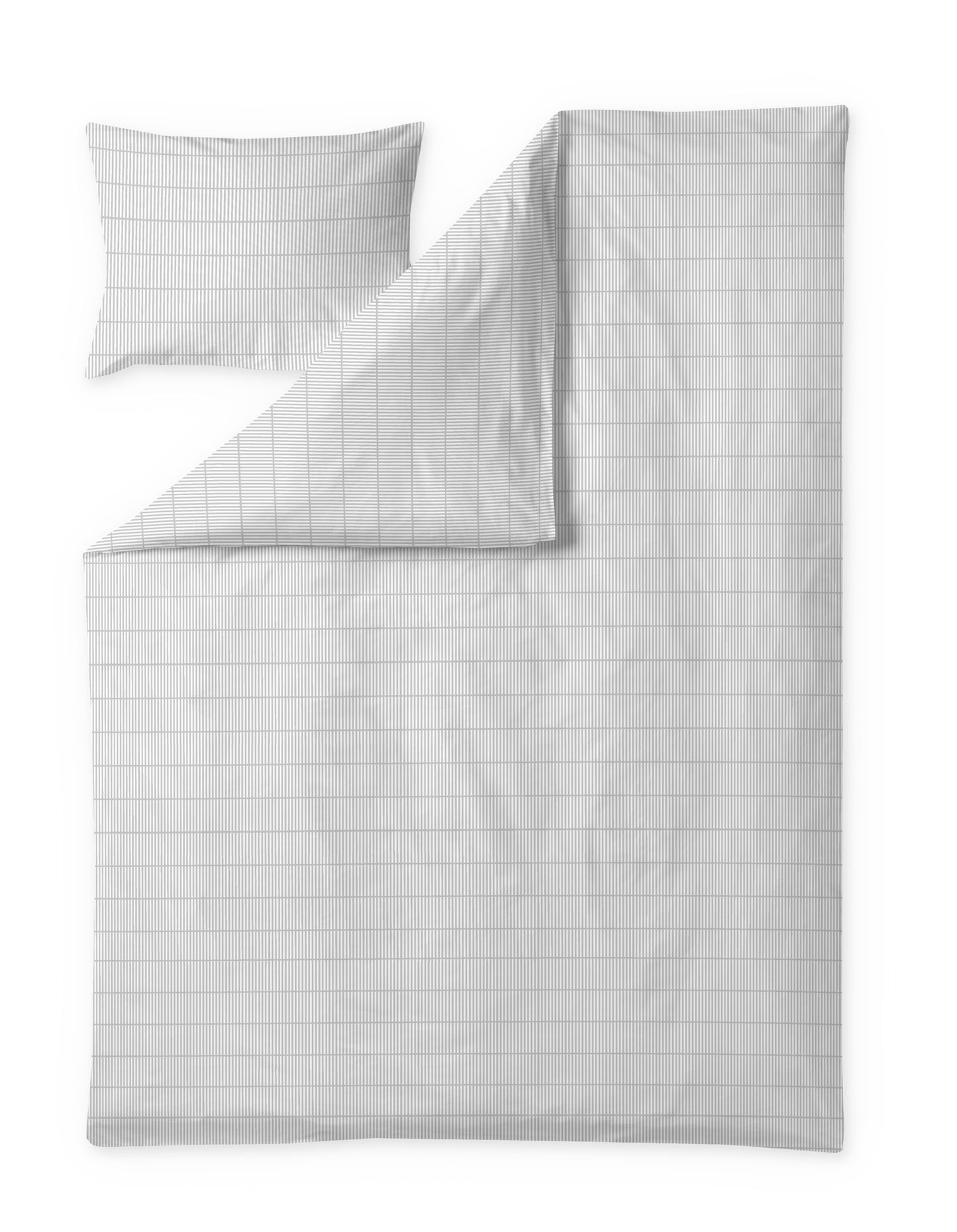 60712-4292-16-06; Finlayson Ruoko Satiinipussilakanasetti Harmaa / Valkoinen / 150x210 + 50x60 cm