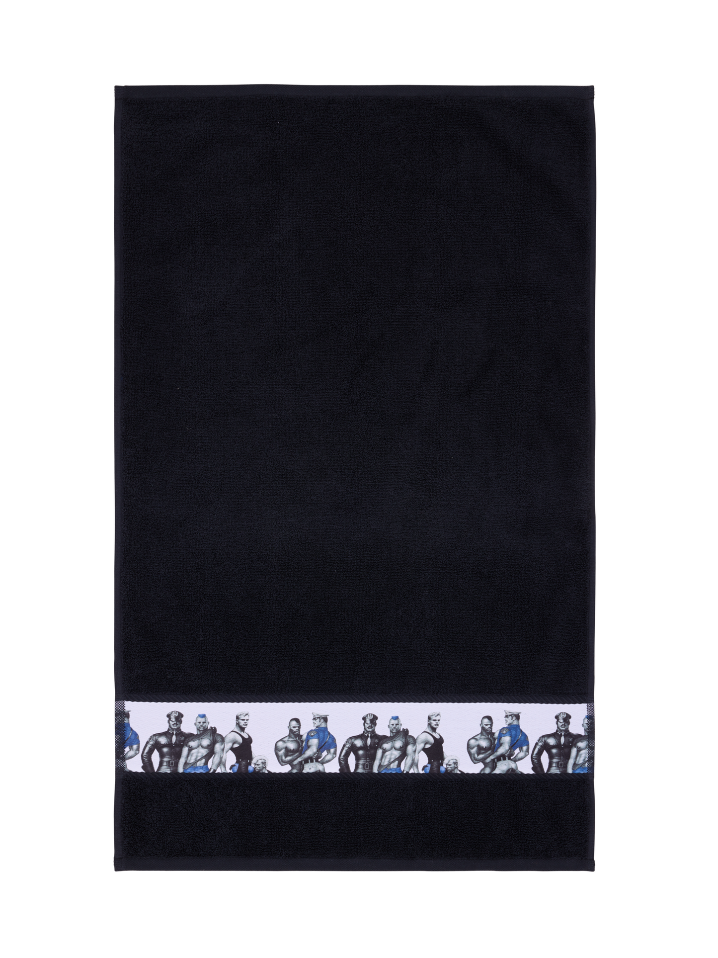 70154-4864-01-12_2; Finlayson Tom of Finland Blue Squad Käsipyyhe Musta / 50x80 cm