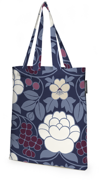 80220-5463-01-10; Finlayson Hilla Kangaskassi Tummansininen / Luumu / 36x42 cm