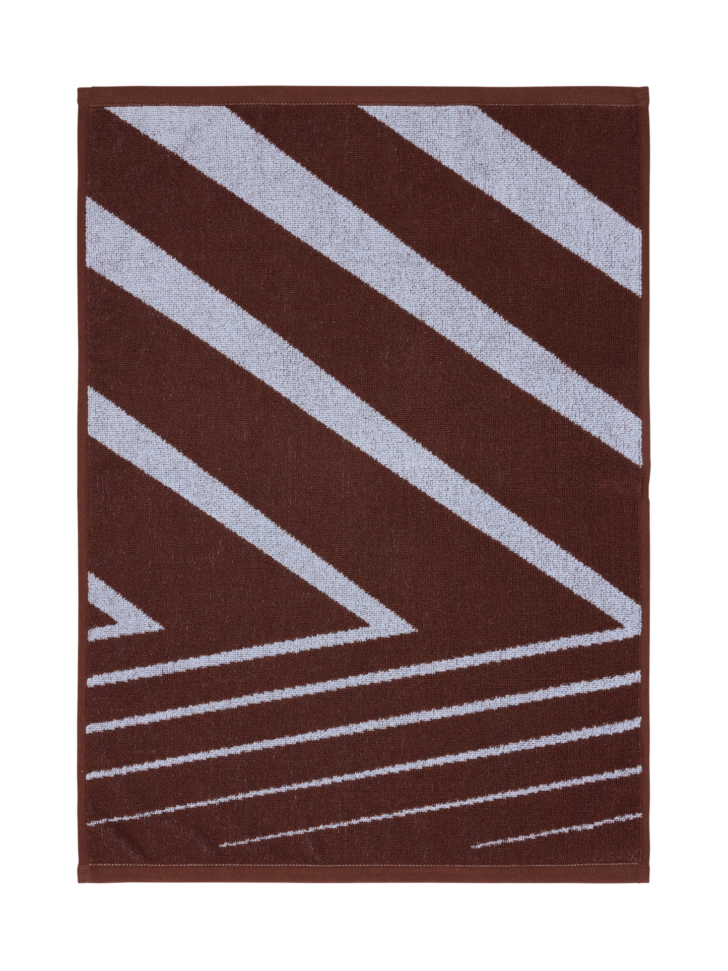 70563-4424-02-12_1; Finlayson Korret Käsipyyhe Ruskea / Vaaleansininen / 50x70 cm