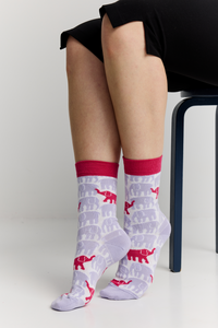 99100-0787; 99100-0786; Finlayson Elefantti vapaa Naisten nilkkasukat Laventeli / 36/38