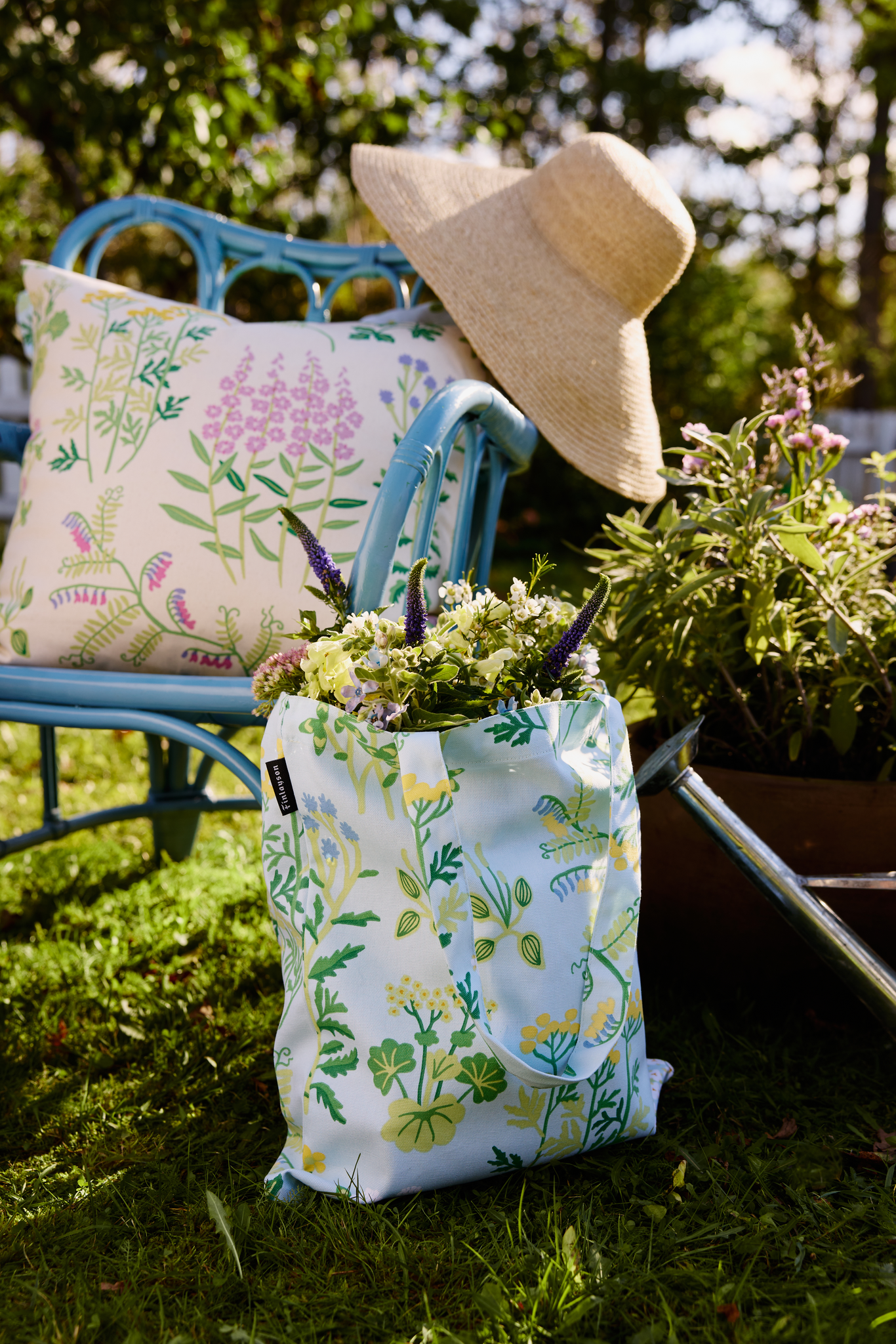 80813-5502-02-04_3; Finlayson Joutomaa Koristetyynynpäällinen Luonnonvalkoinen / Vihreä / 48x48 cm