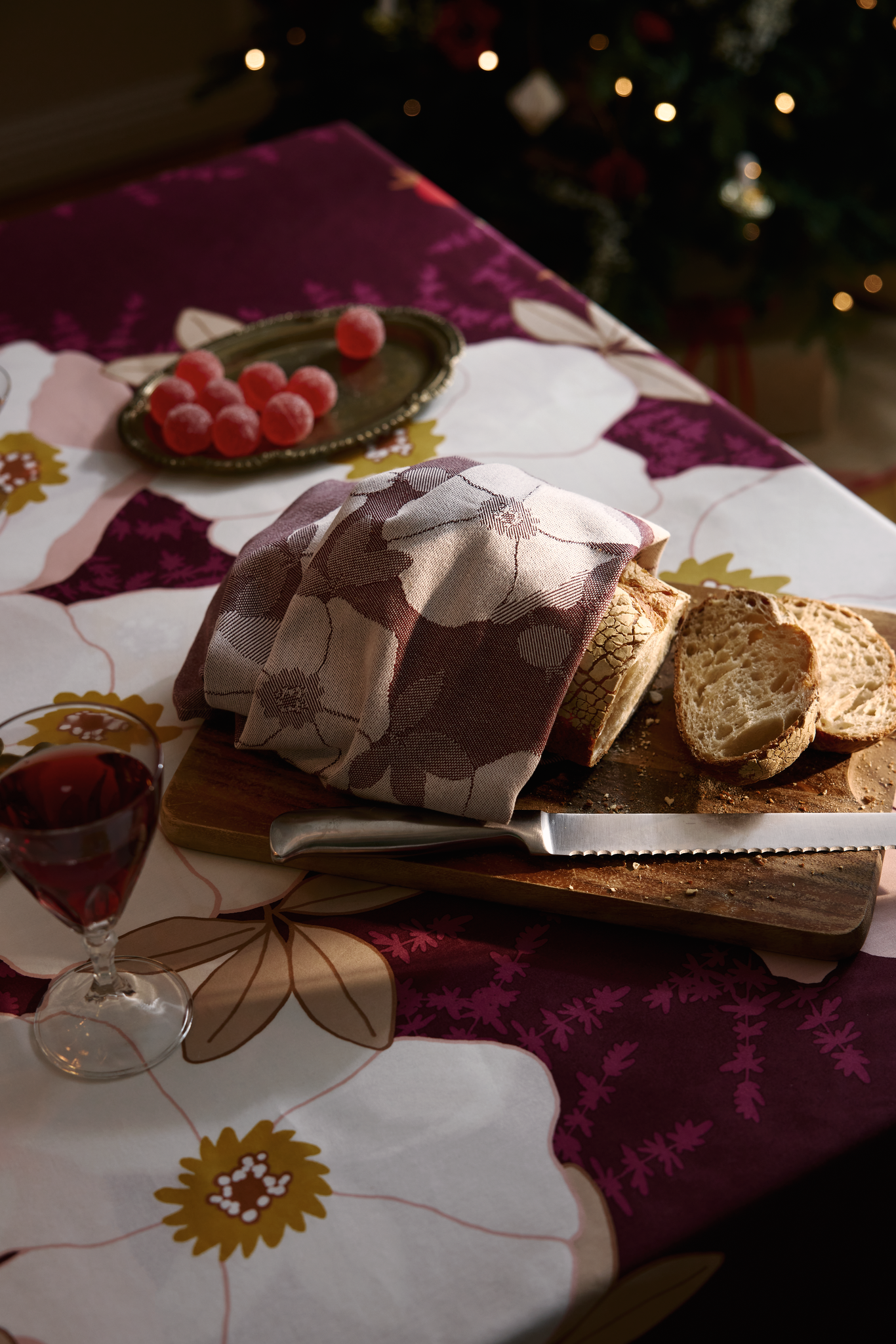 70940-5489-01-10_2; Finlayson Rosa Keittiöpyyhe 2 kpl Luumu / 50x70 cm