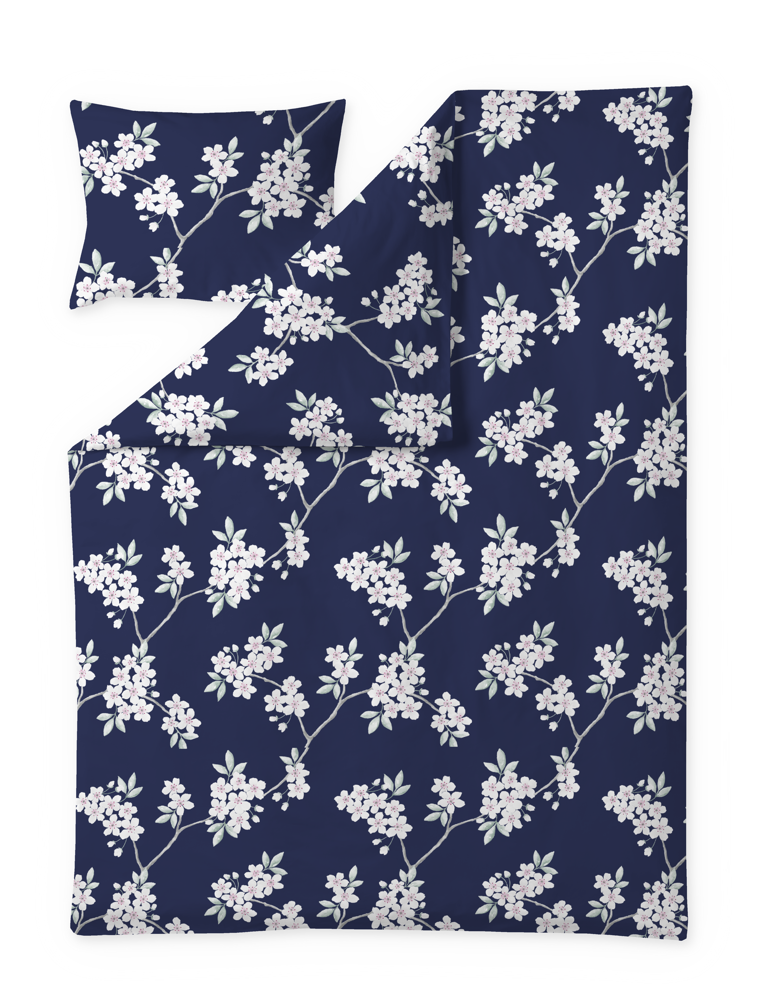 60712-4056-21-06; Finlayson Kioto Satiinipussilakanasetti Tummansininen / 150x210 + 50x60 cm