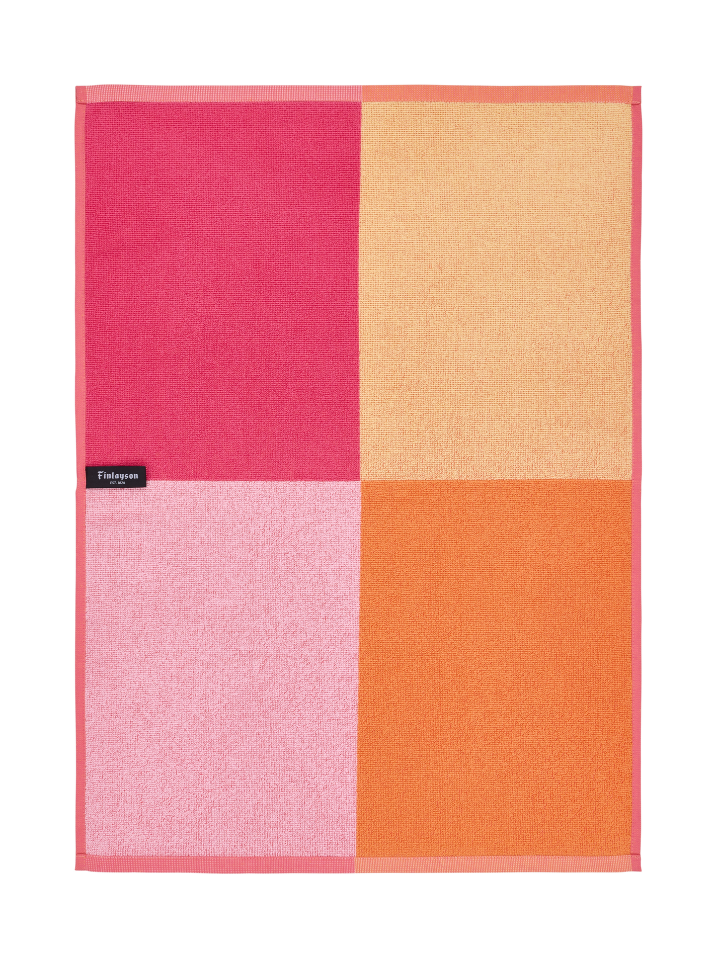 70553-1404-05-12_2; Finlayson Kiia Käsipyyhe Keltainen / Pinkki / 50x70 cm