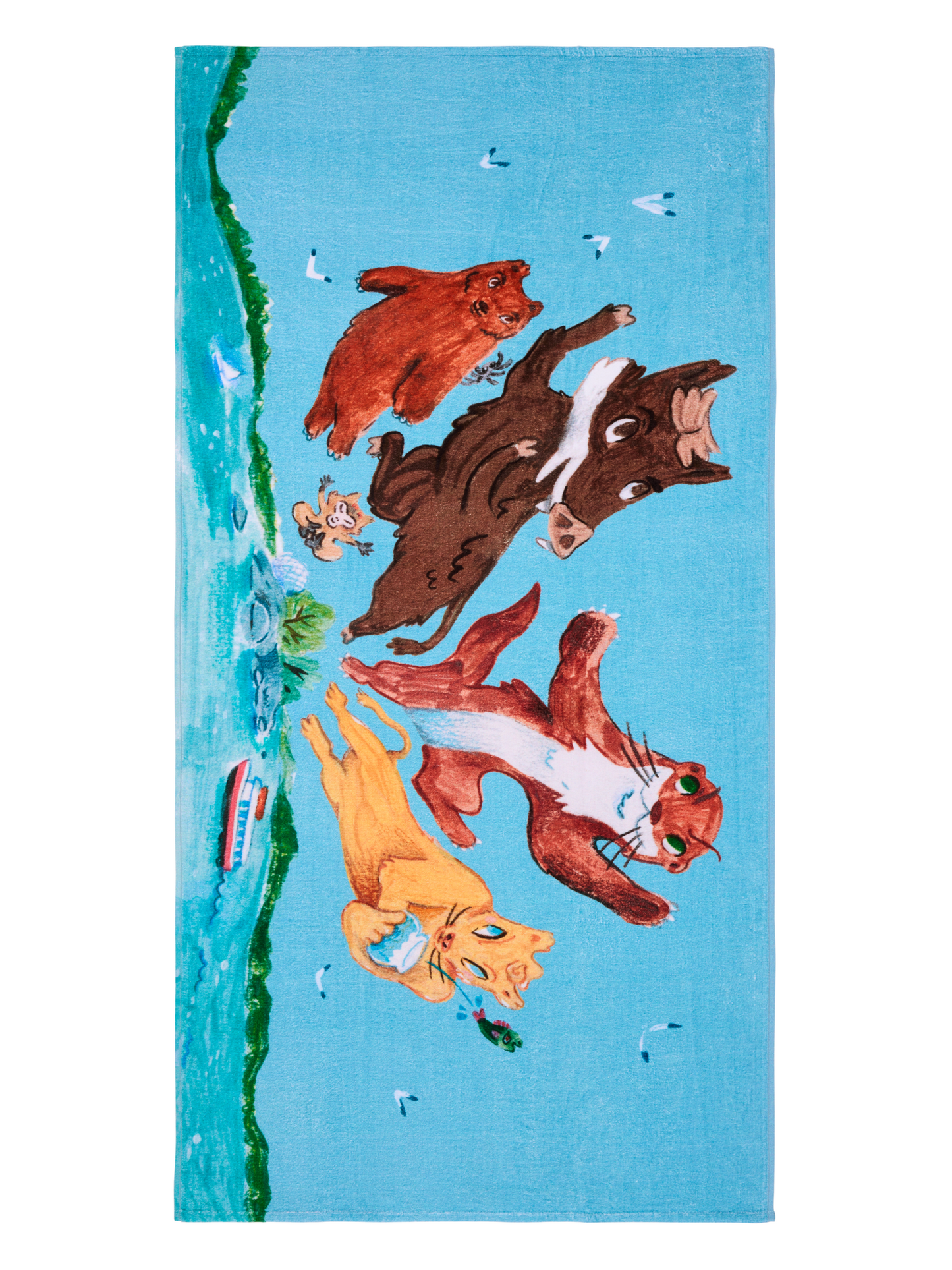 70506-5507-01-06; Finlayson Eläinten saari Käsipyyhe Monivärinen / 70x140 cm