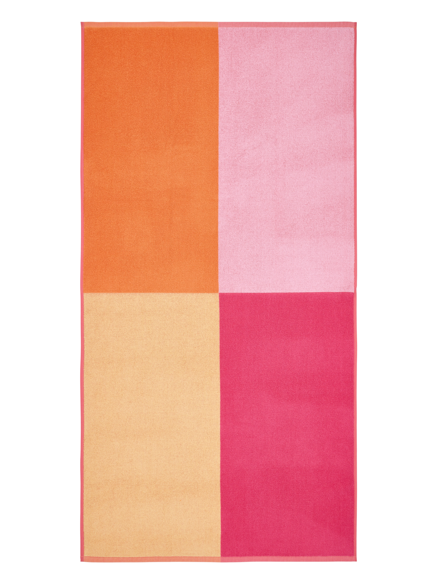 70554-1404-05-06_5; Finlayson Kiia Kylpypyyhe Keltainen / Pinkki / 70x140 cm