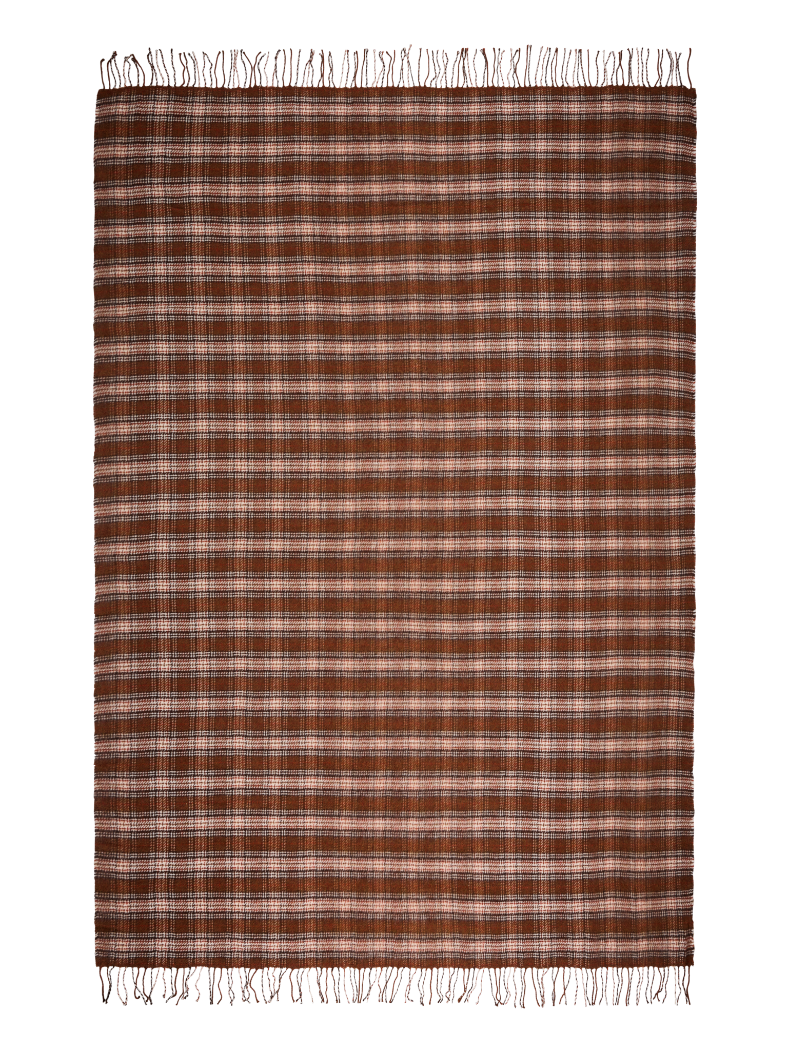 21993-1951-01-04_3; Finlayson Reino Torkkupeitto Ruskea / 130x170 cm