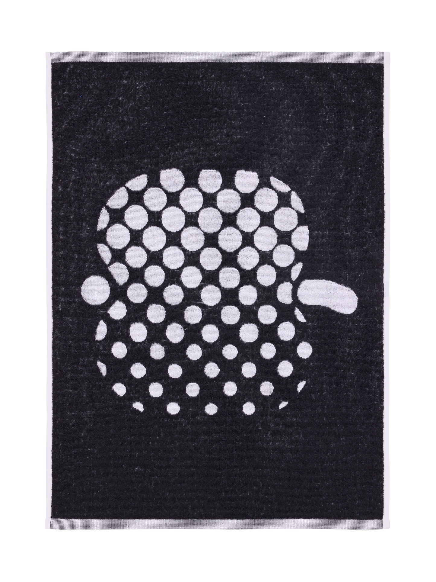 71063-1367-06-12; Finlayson Optinen omena Käsipyyhe Musta / 50x70 cm 