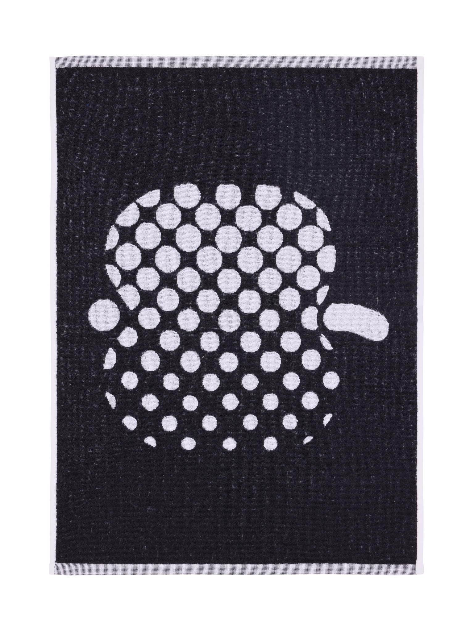 71063-1367-06-12; Finlayson Optinen omena Käsipyyhe Musta / 50x70 cm 