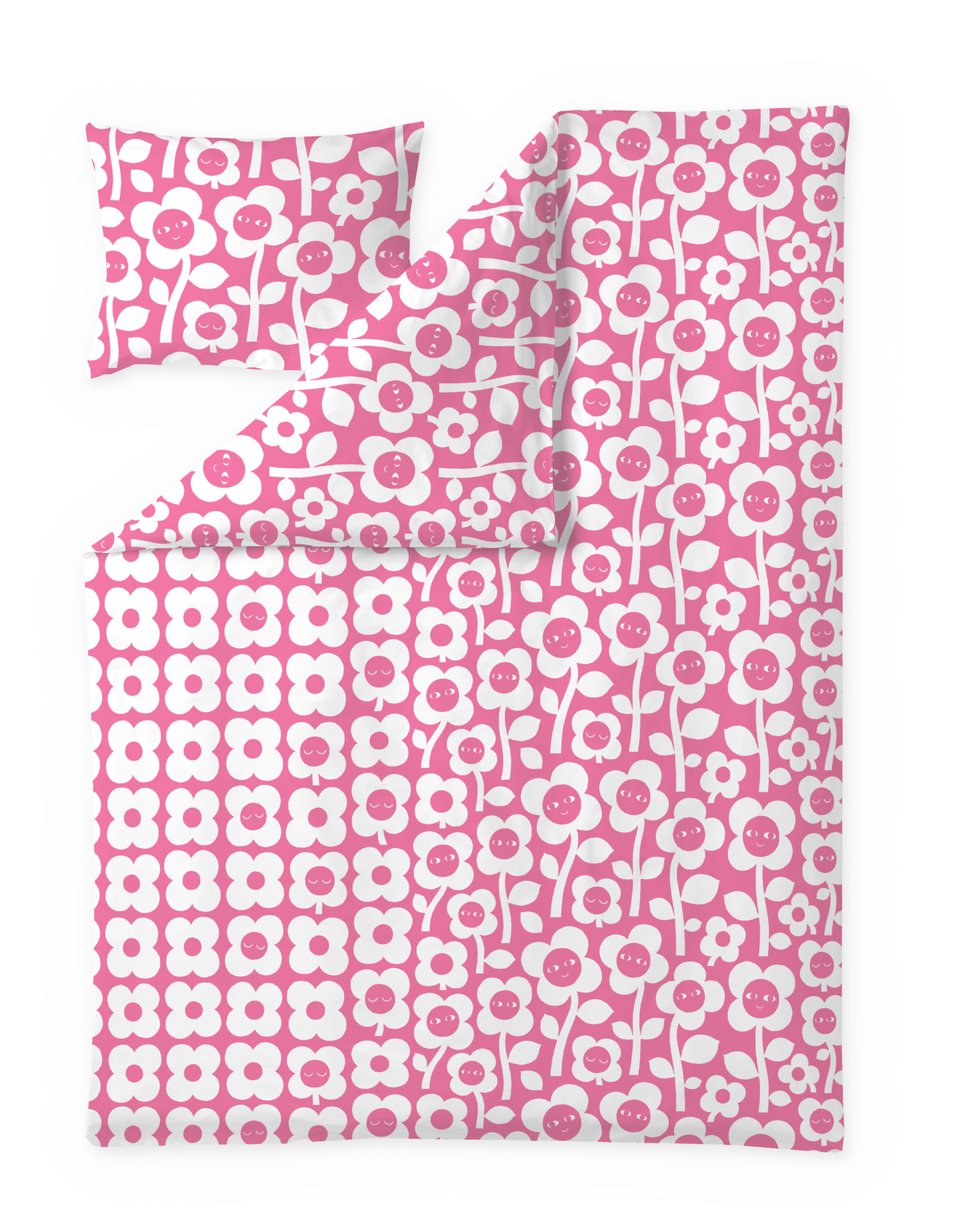 60652-5492-03-06; Finlayson Kukkariemu Pussilakanasetti Pinkki / 150x210 + 50x60 cm 