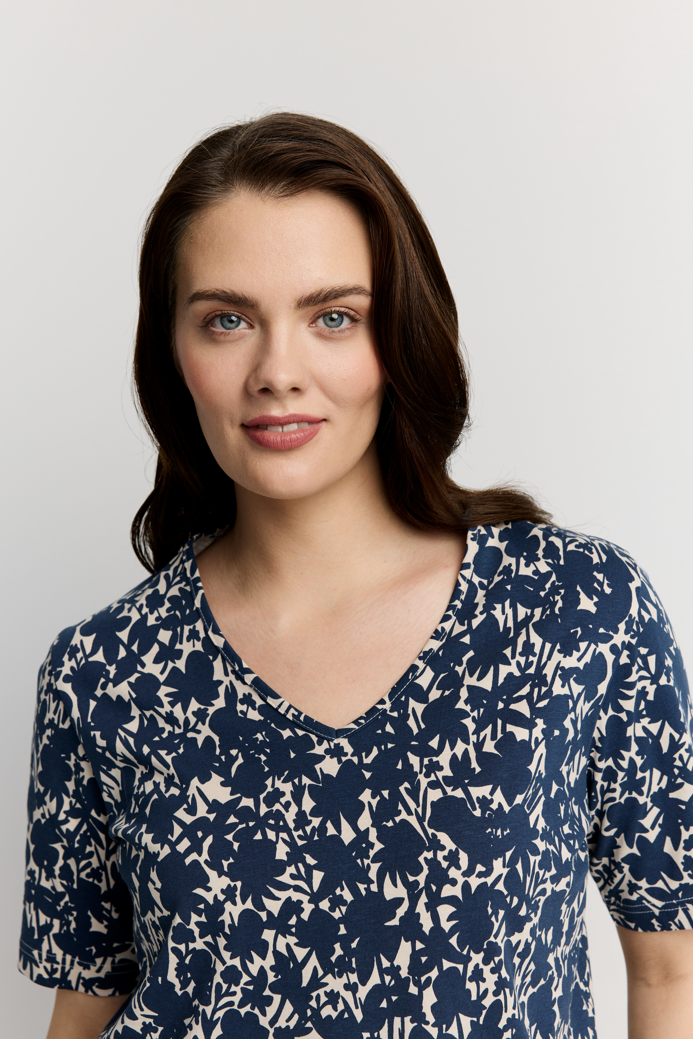 22784446005_1; Finlayson KATVEESSA T-Paita Tummansininen / Luonnonvalkoinen / XXL 