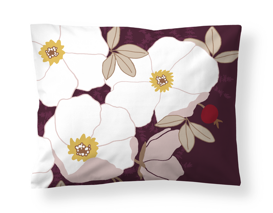 60138-5489-01-10; Finlayson Rosa Satiinityynyliina Luumu / 50x60 cm 