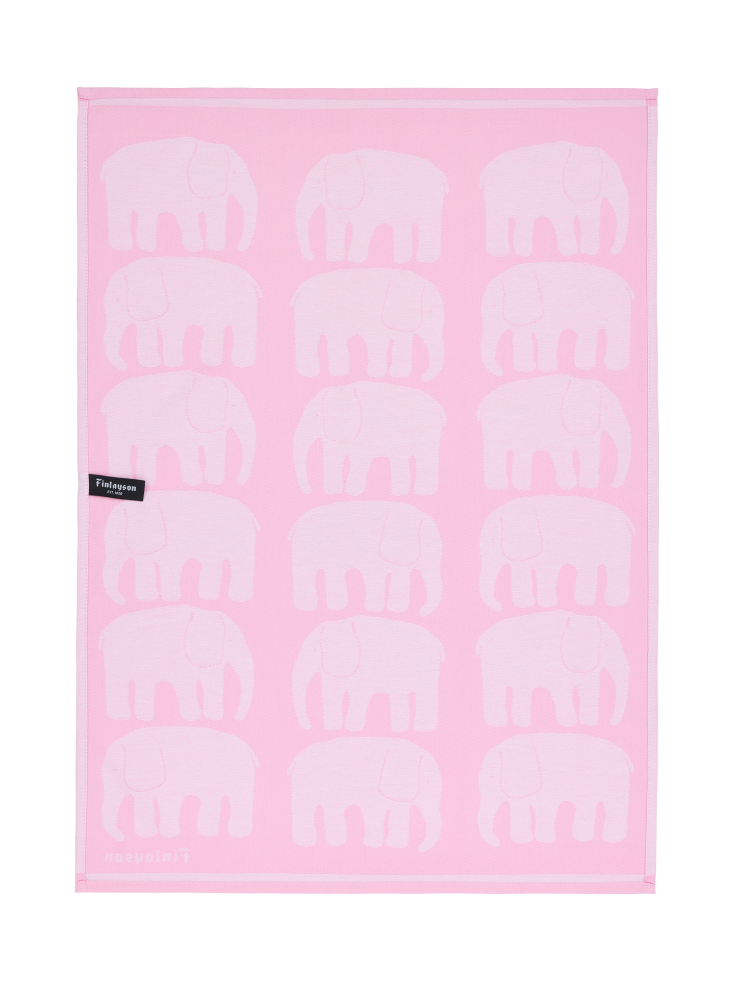 70940-4547-08-10_6; Finlayson Elefantti Keittiöpyyhe 2 kpl Vaaleanpunainen / Valkoinen / 50x70 cm 