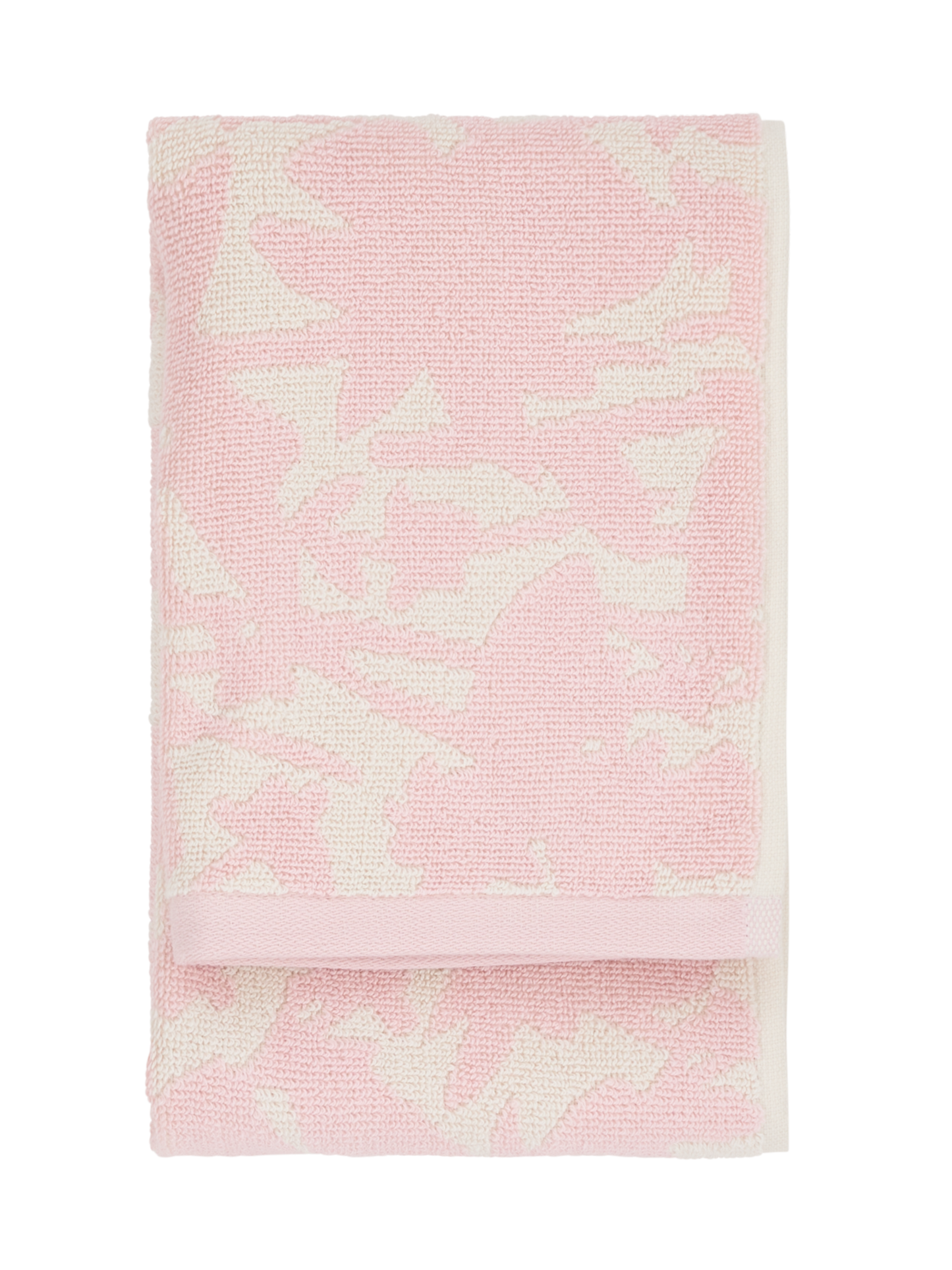 70087-5488-02-12; Finlayson Katveessa Käsipyyhe Vaaleanpunainen / Luonnonvalkoinen / 50x70 cm 