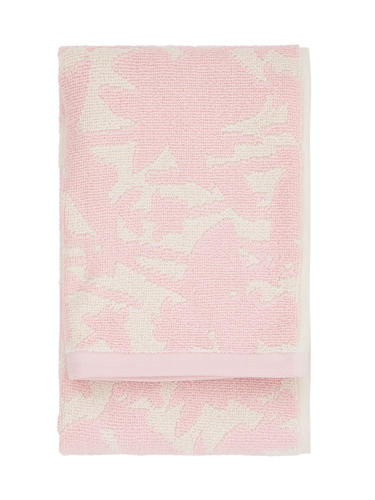 70087-5488-02-12; Finlayson Katveessa Käsipyyhe Vaaleanpunainen / Luonnonvalkoinen / 50x70 cm 
