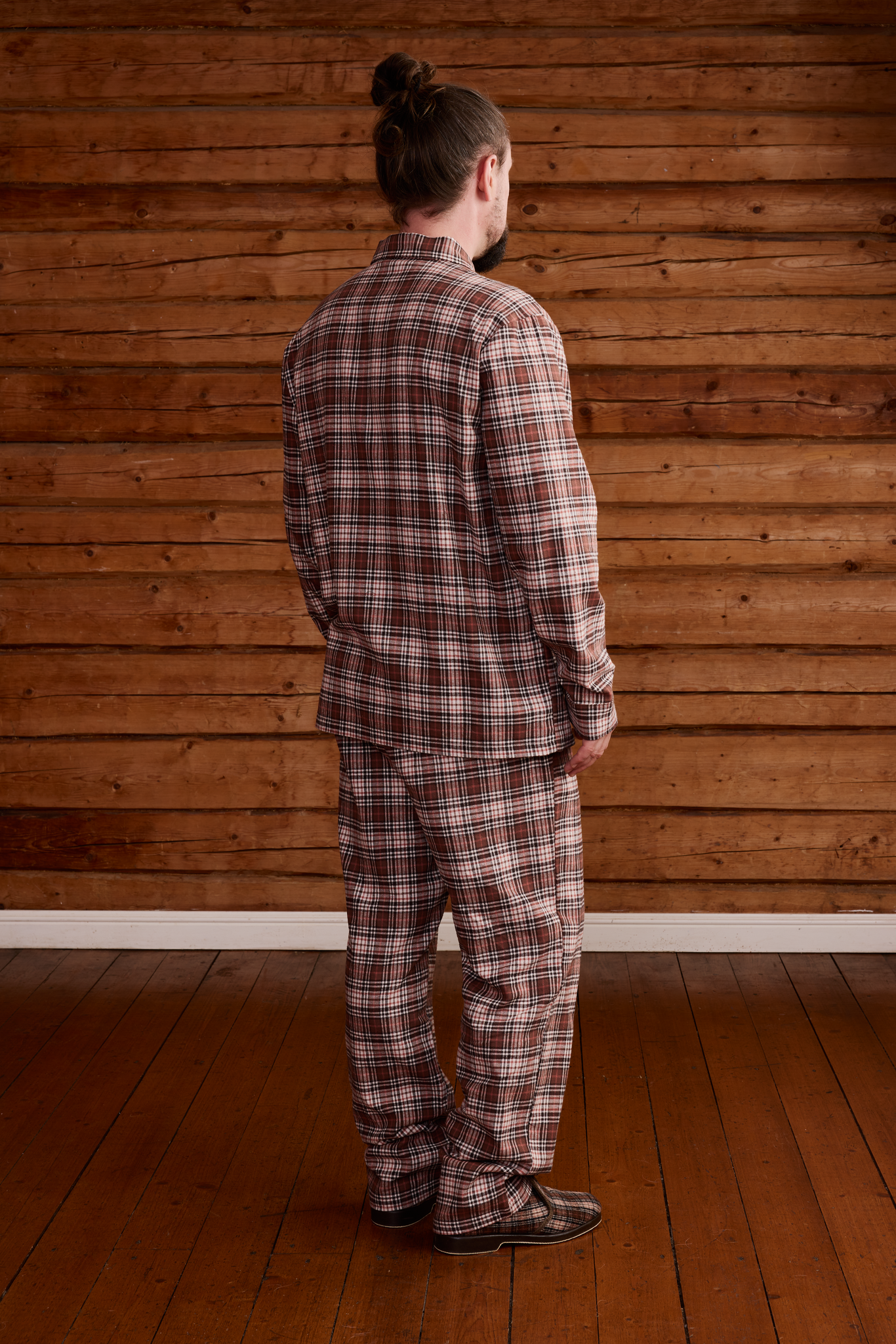 22751435001_3; Finlayson Reino Flanellipyjama Ruskea / M 