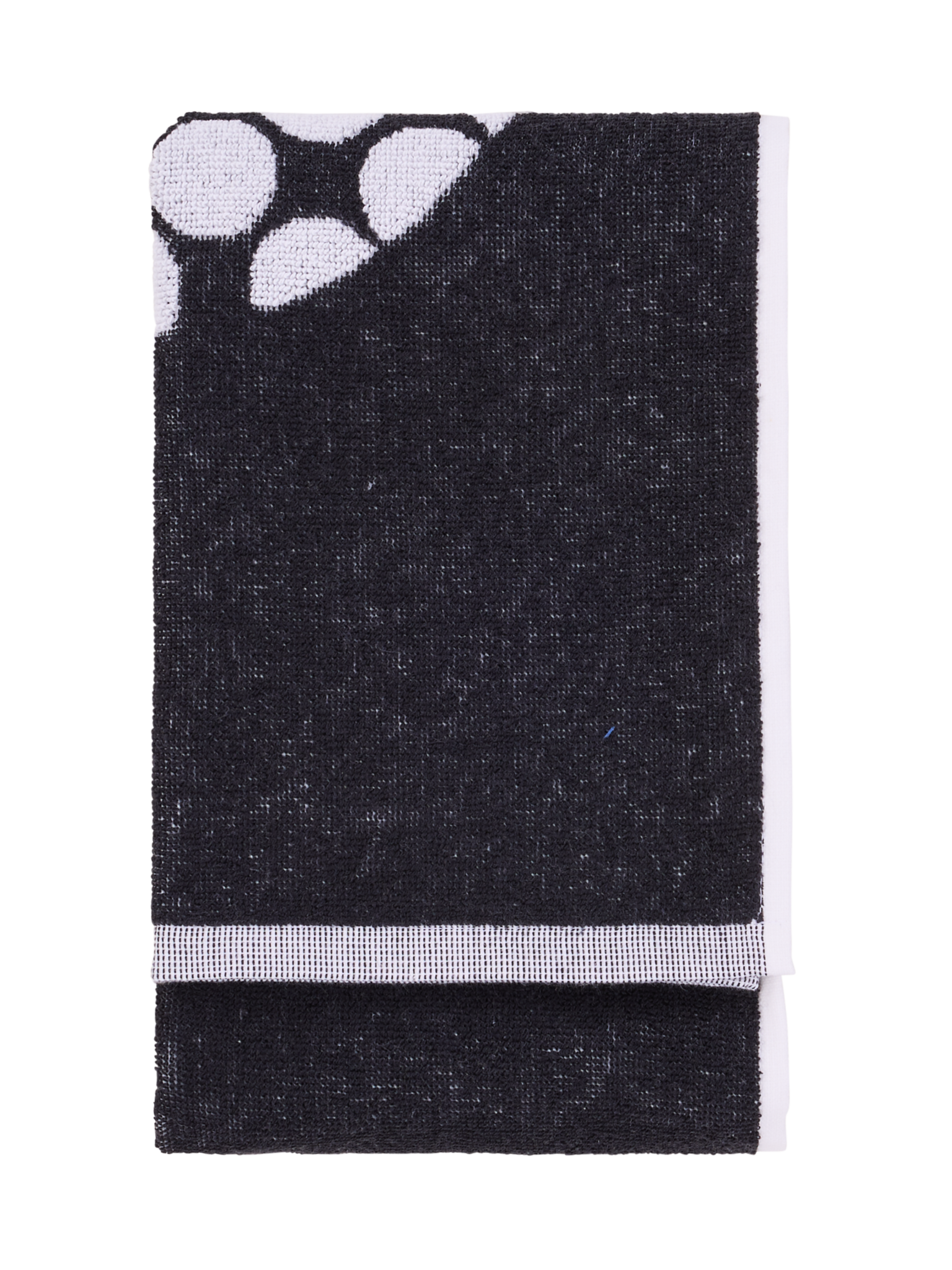 71063-1367-06-12_3; Finlayson Optinen omena Käsipyyhe Musta / 50x70 cm 