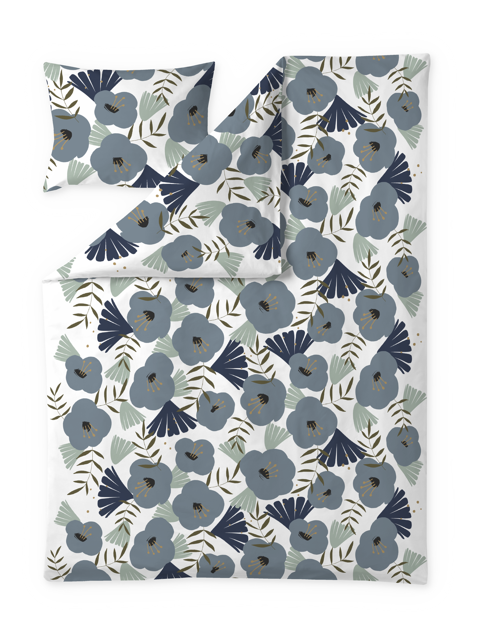 60652-5121-02-06; Finlayson Anni Pussilakanasetti Valkoinen / Sininen / 150x210 + 50x60 cm 