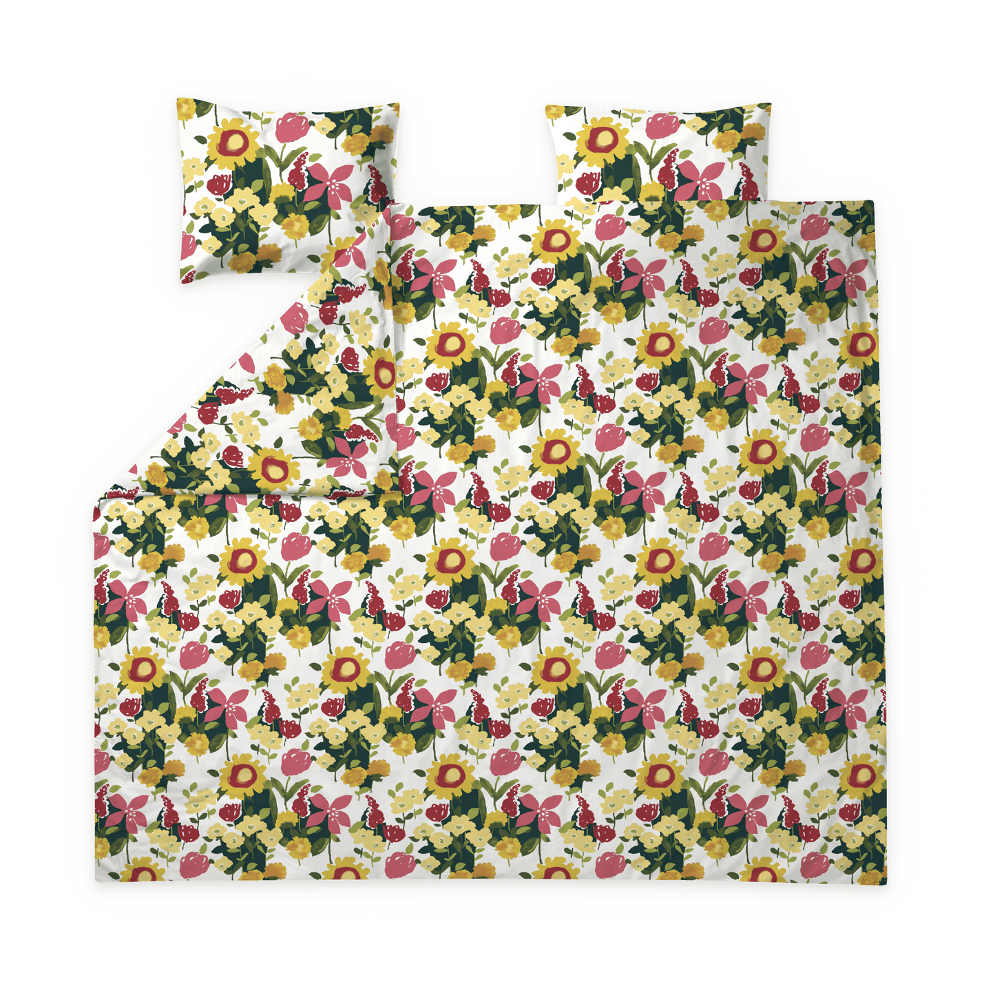60682-5484-01-05; Finlayson Ihana pussilakanasetti Keltainen / Vihreä / Punainen / 240x210 + 50x60 cm