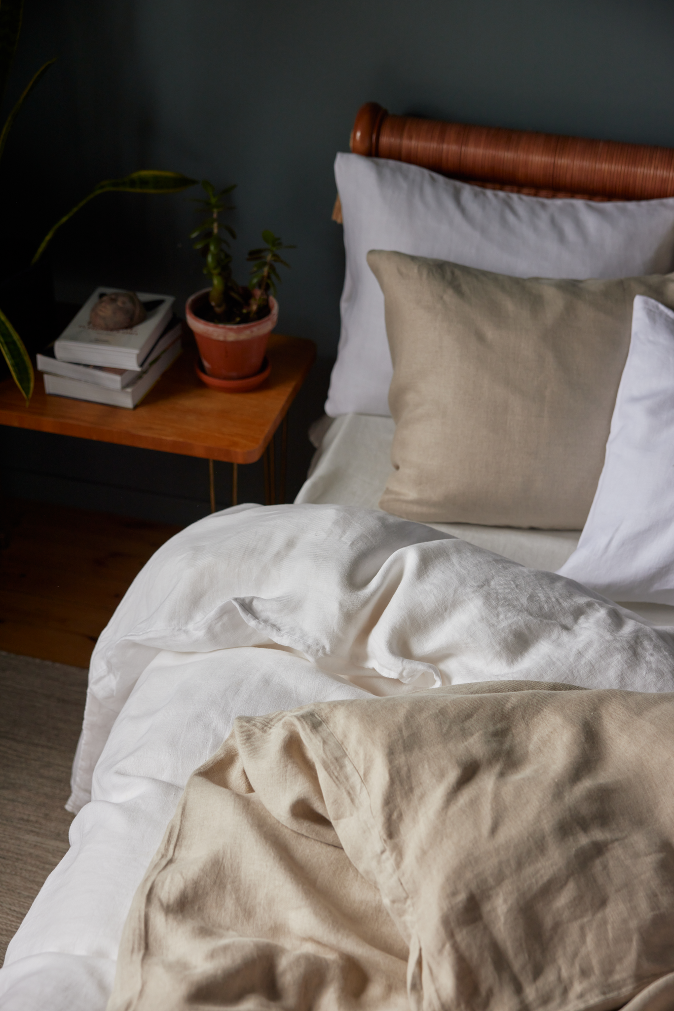 60750-0200-02-06_2; Finlayson Jesus Pellavapussilakanasetti Valkoinen / 150x210 + 50x75 cm 