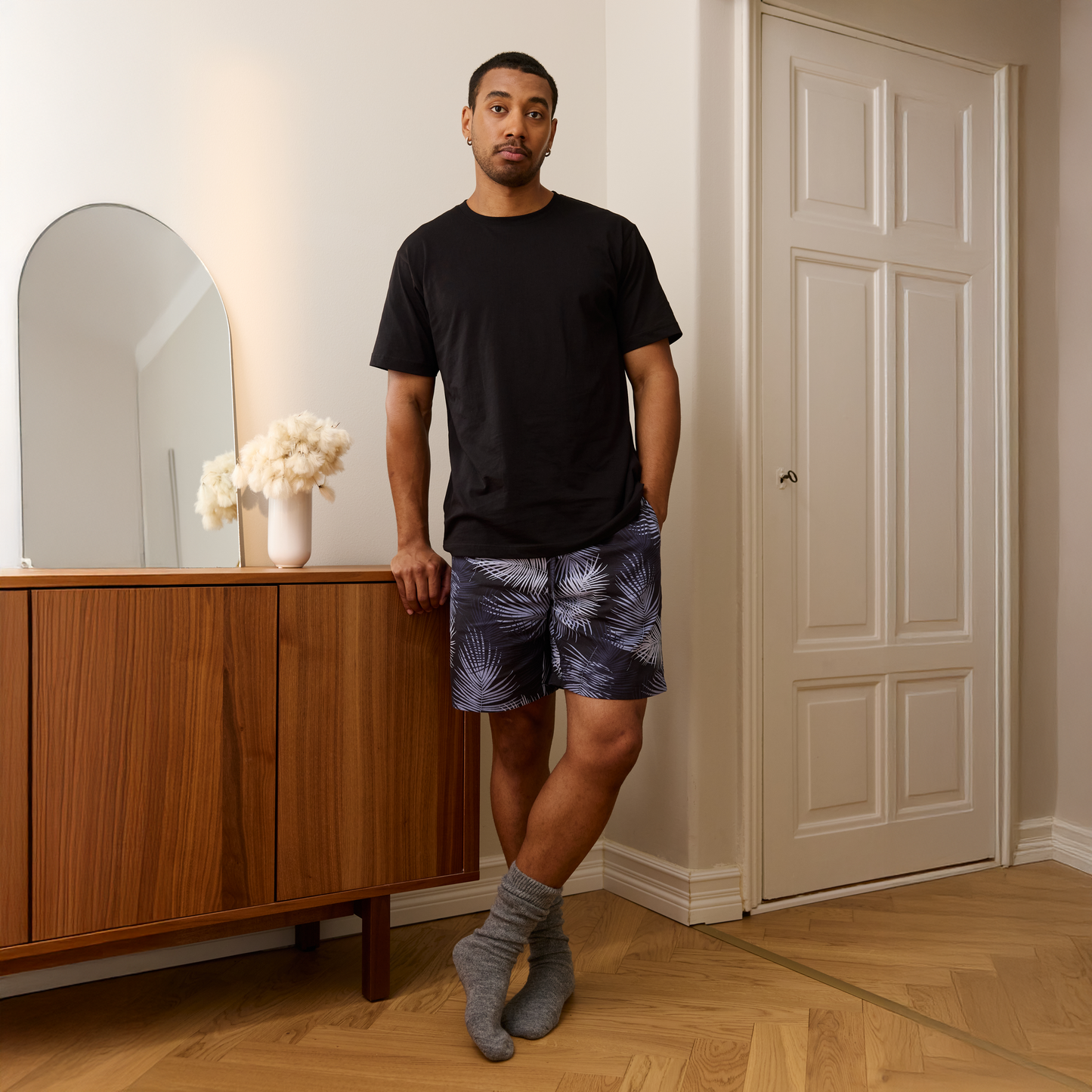 FM10002-961-XL; Finlayson Palma Shortsipyjama Musta / Sininen / XL 