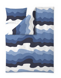 61652-3891-15-06; Finlayson Aalto Pussilakanasetti Sininen / Valkoinen / 150x210 + 50x60 cm 