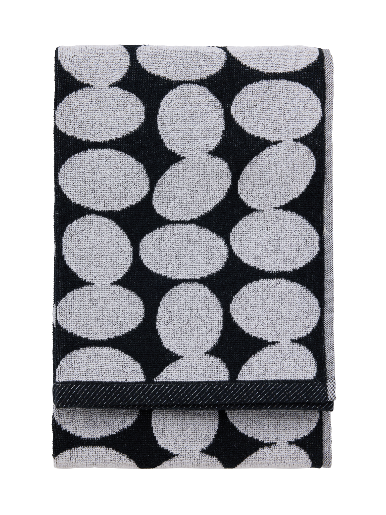 71264-4972-10-06; Finlayson Pikku pop Kylpypyyhe Mustavalkoinen / 70x150 cm 
